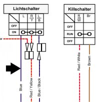 Lichtschalter Baujahr 1976 - 1977